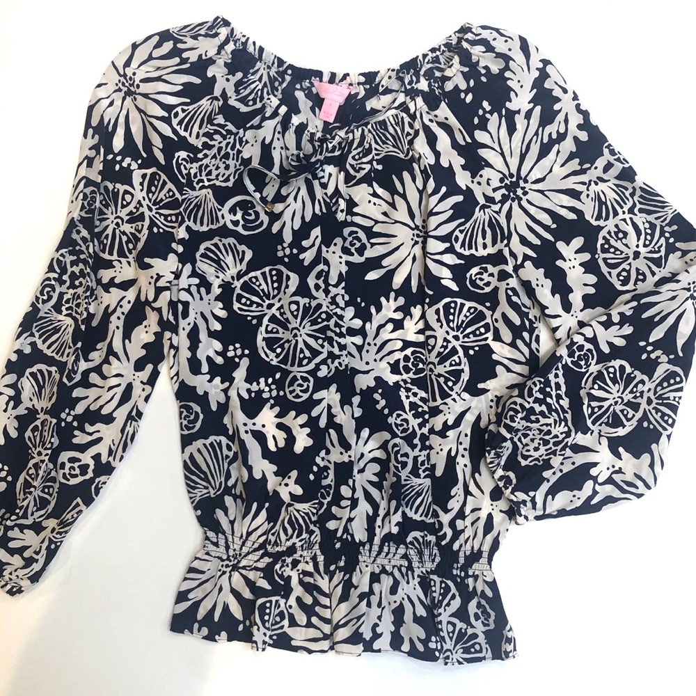 Silk Peplum Blouse